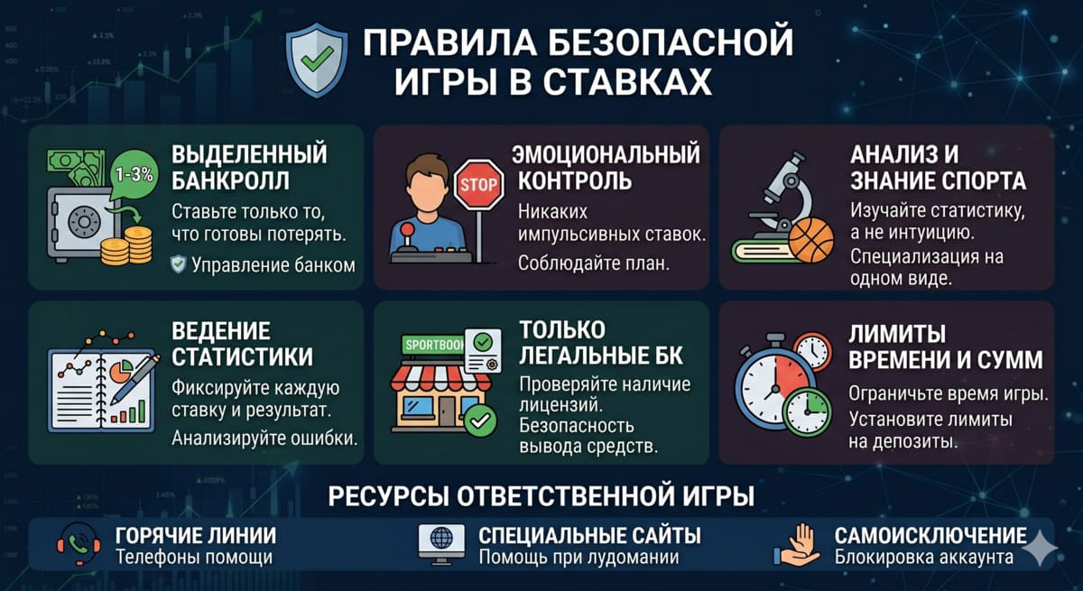 Правила безопасной игры в ставках